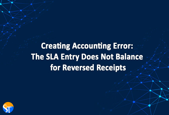 Solistech's tweet photo. What to do when you are facing a Creating Accounting Error: The SLA Entry Does Not Balance for Reversed Receipts.
https://t.co/uoUfB2NwU0
#ManagedServices #oracledatabase #OracleServices #oraclecloudservice #identityaccessmanagement #Siebel #Peoplesoft #oracle #FridayThoughts https://t.co/Zh4Er7Znmw