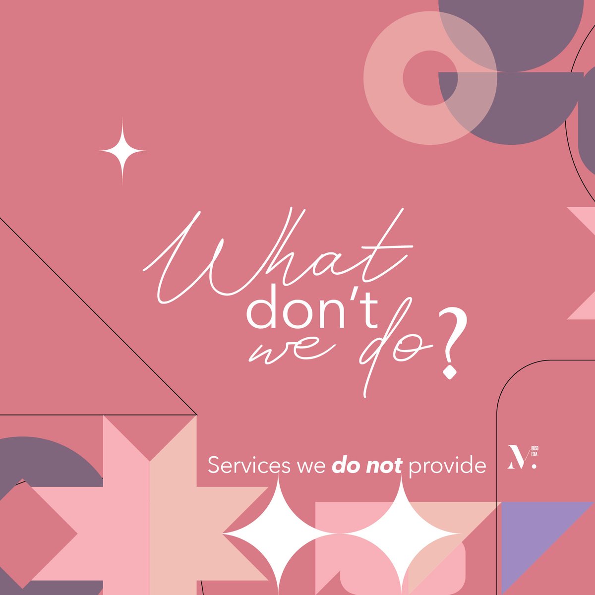 Mbusomedia's tweet photo. We try our best to satisfy all our customers by providing a diverse range of services. Unfortunately, there's a handful of services which we don't provide. Swipe Left.

#MbusoMediasDosAndDonts
#ProvidingQualityBrandingAndMarketing
#OurBirthdayMonth https://t.co/vgO5wzOUFQ