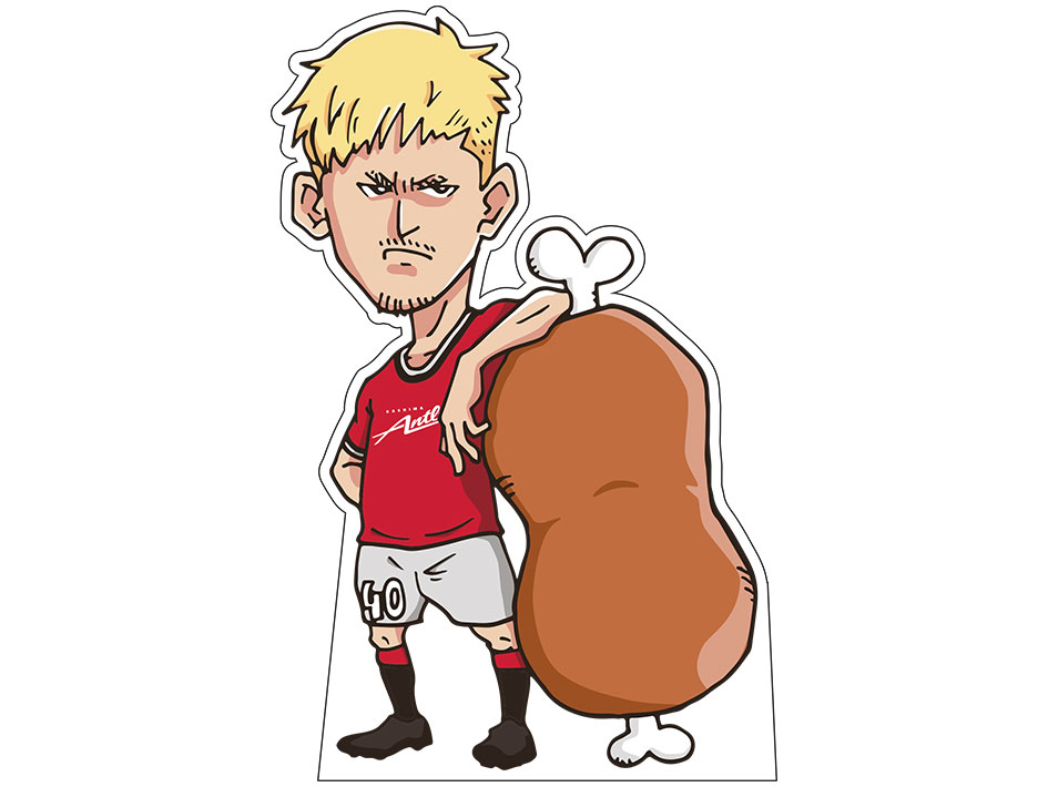 安いそれに目立つ 鈴木優磨 鹿島アントラーズ 肉SHOCK ミニクッション