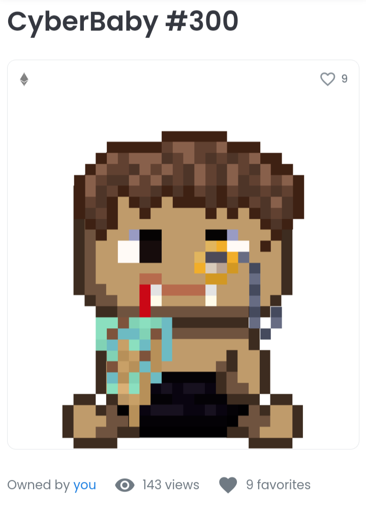 Let's goo‼️🔥

Super excited to become part of the community @CyberbabiesIO ‼️

Can't wait to see what my baby can do
♥️ #NFTs #nftcommunity #opensea