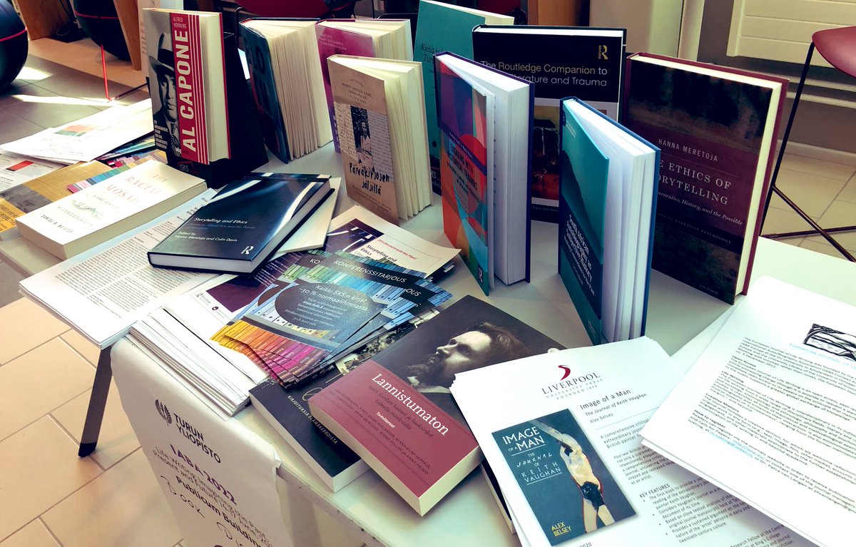 Always enjoy the book stand <a href="/iabalistserve/">IABA Listserv</a> 📚 and chuffed to include the flyer for my own book on #KeithVaughan <a href="/LivUniPress/">Liverpool University Press</a> <a href="/IABATurku2022/">IABA Turku 2022</a>