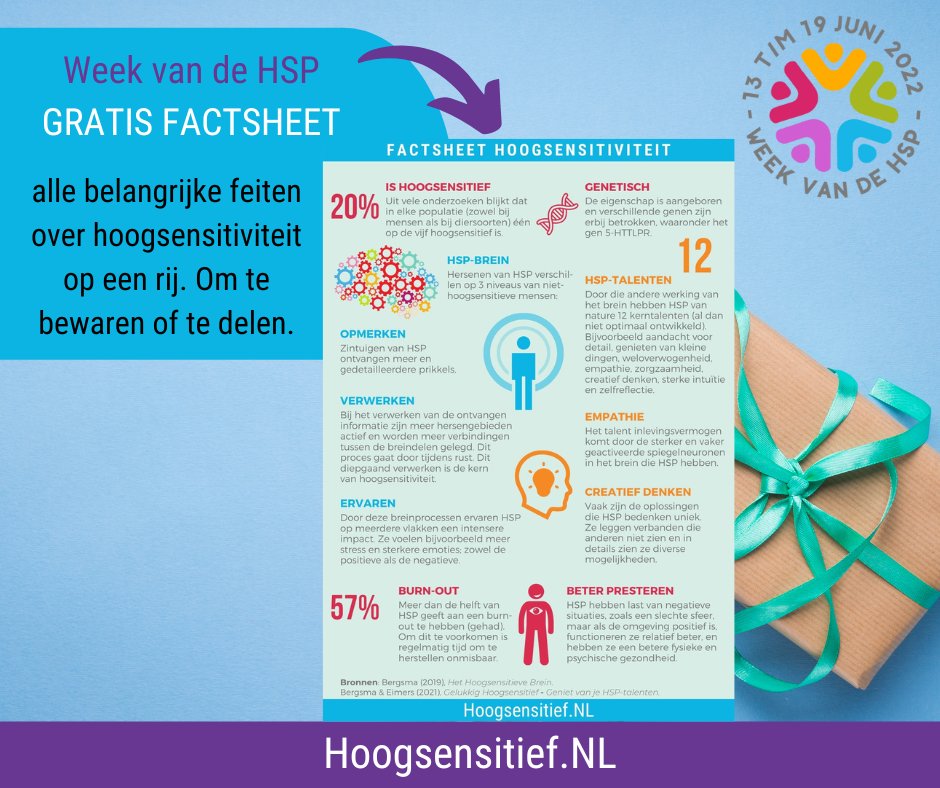 hoogsensitiefNL's tweet photo. Gratis te downloaden van onze website: de factsheet hoogsensitiviteit.

 https://t.co/6ldLKP6BYZ

#weekvandehsp #factsheet #wetenschap #kennis #brein #genen #talenten #gratis #feiten #download #hoogsensitiviteit #hooggevoeligheid #HSP https://t.co/OP4yuE305g