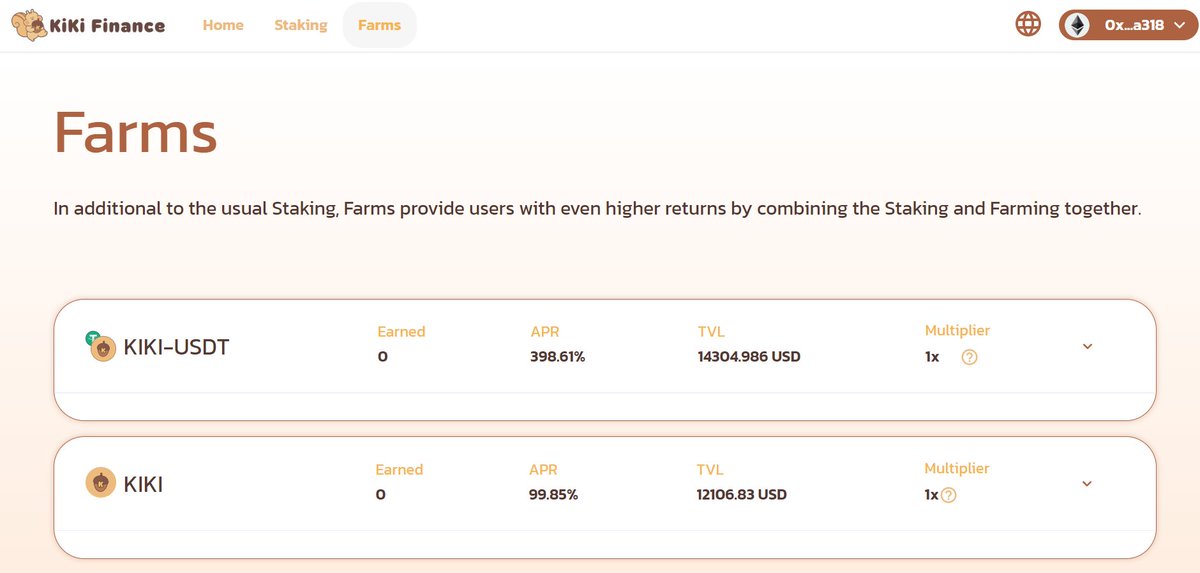 KiKi_Finance's tweet photo. 🎊KiKi Finance has launched $KIKI Staking with 99.85% Apr.🤩@LBank_Exchange

KiKi Finace Easy staking Earning more.🤑

Link :https://t.co/rV8bhrRUXF

#Staking #KiKiFinance https://t.co/hggRxSFw8A
