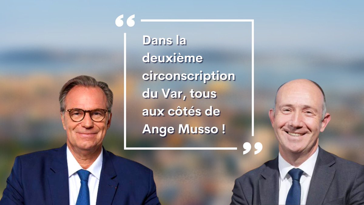 RenaudMuselier's tweet photo. Pour le Var, pour l’avenir de tous ceux qui y vivent, il faut voter dimanche pour Ange @musso2022 !

A ses côtés pour défendre #NotreRegiondabord et donner une majorité claire au Président de la République.

Ensemble avec @hubertfalco ! 🇫🇷 https://t.co/JCk8u7FAyW