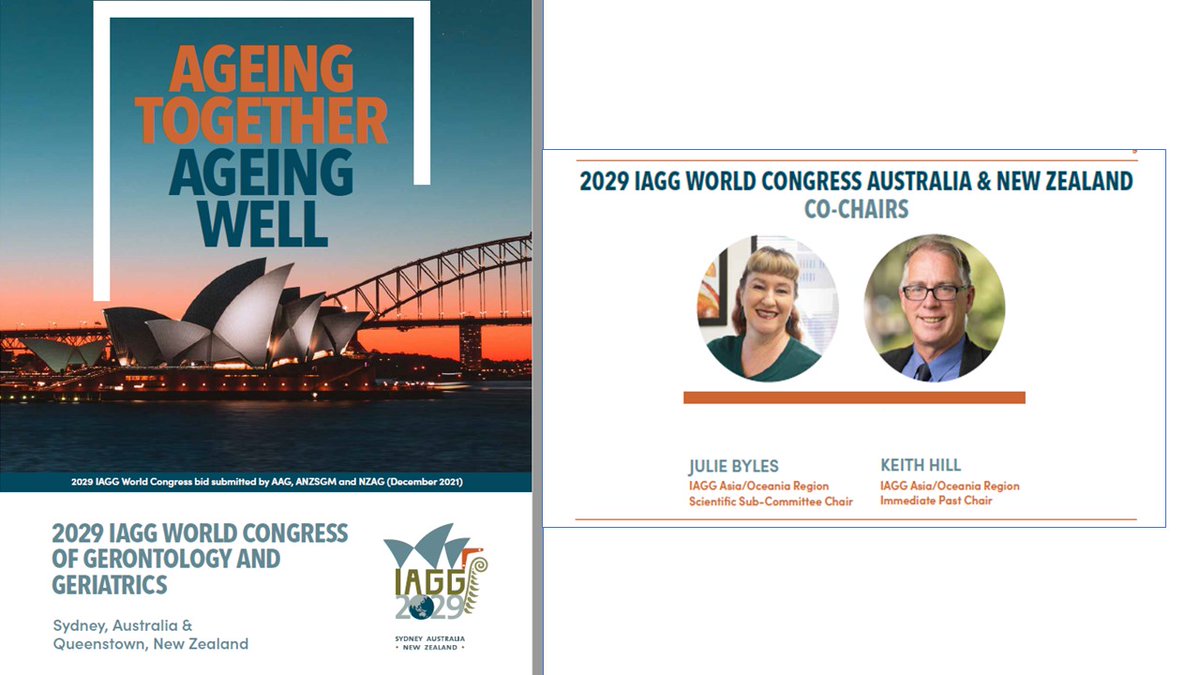Great to co-chair (with <a href="/mummajulz/">Julie Byles</a>) a successful bid to host the 2029 International Association of Gerontology &amp; Geriatrics conference in Sydney (announced last night). Partners: <a href="/gerontologyau/">AAG</a>, New Zealand Assoc Gerontology &amp; <a href="/anzsgm/">ANZSGM</a>. See you in Sydney 2029!