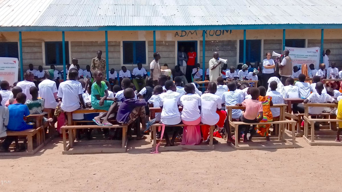 WVSouthSudan's tweet photo. #DayOfTheAfricanChild celebrated in #SouthSudan's Ulang County w/ 300 children led by World Vision, Nonviolence Peaceforce, ADRA &amp; Alight protection teams, &amp; attended by county commissioner, local chiefs &amp; communities. Let us stop harmful practices against children. #SSOT https://t.co/Xq9t0n81z2