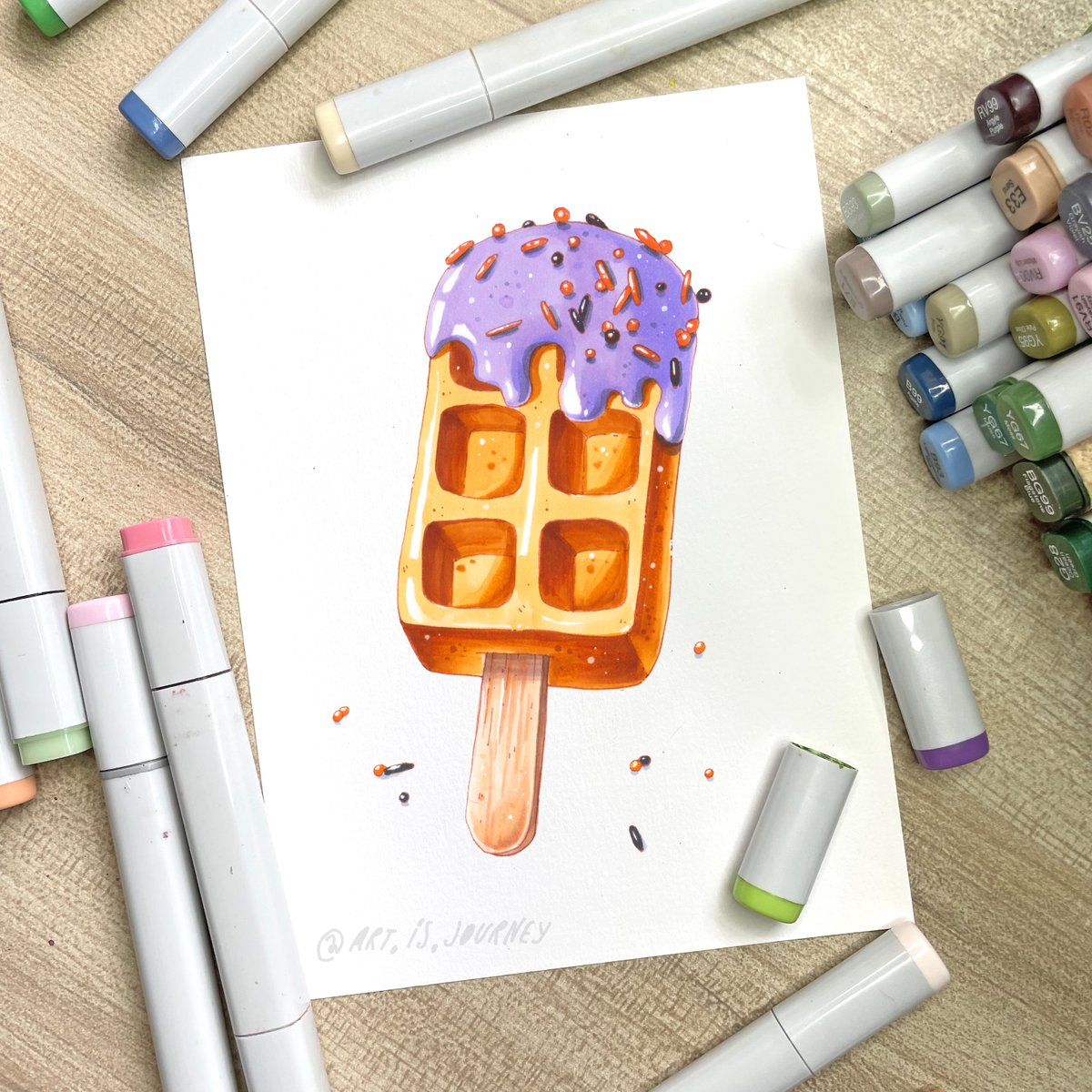 art_is_journey's tweet image. Are you ready for the weekend? ☺️#copictutorial #markertutorial #copicmarkers #markerketch #artbook