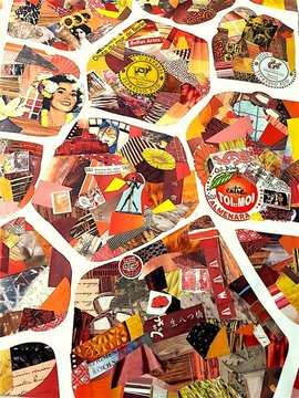 ClaudineCordani's tweet photo. ✂️👁️🌳 💜#KintsugiPaper Derniers jours pour découvrir mon expo de #collages #écoféministes et #engagés Cité audacieuse, 9 rue de #Vaugirard, #Paris 6e, de 11 à 20 h jusqu'à ce dimanche 19 juin😊 Moi, je vous y attends ce dimanche après-midi ✂️👁️🌳 💜  « Giraffa » détail, Clô-Dinh https://t.co/LSRJf705vK
