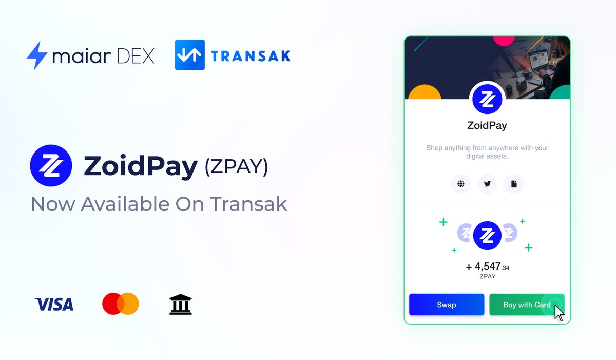 Metabonding is Supercharged Utility: <a href="/ZoidPay/">ZoidPay has become Another</a> can now be purchased via @transak_ 🔥

$ZPAY is the first participating token to be available for seamless onboarding via the Metabonding page, giving community members more ways of directly accessing the token.