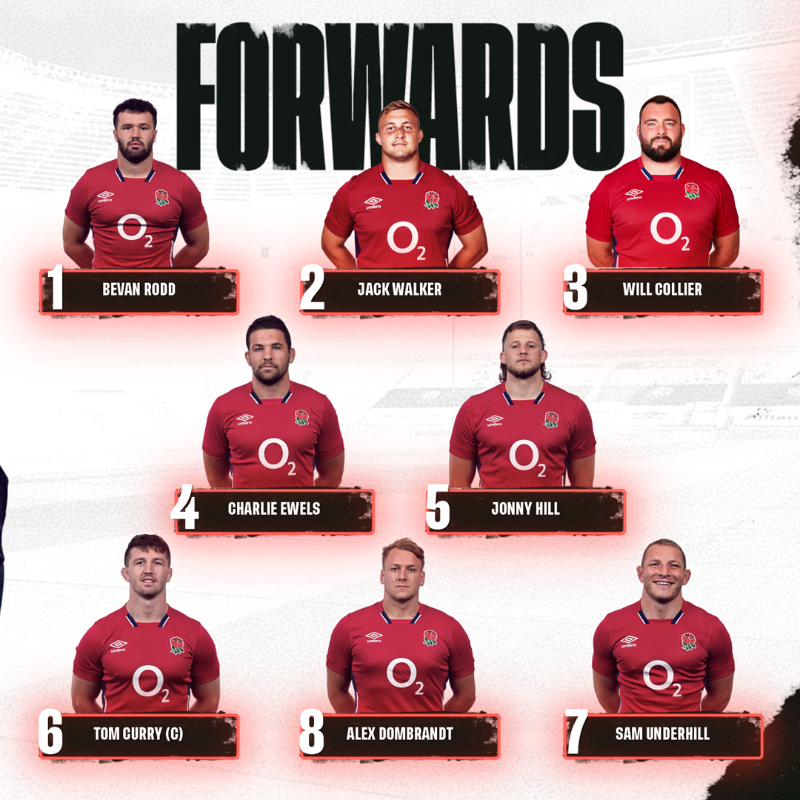 EnglandRugby's tweet photo. Eddie Jones has named our team for #ENGvBAR 🌹

@O2 | #WearTheRose