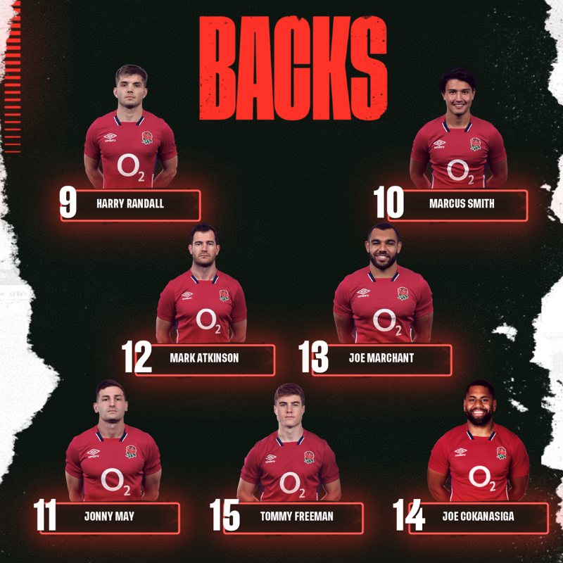 EnglandRugby's tweet photo. Eddie Jones has named our team for #ENGvBAR 🌹

@O2 | #WearTheRose