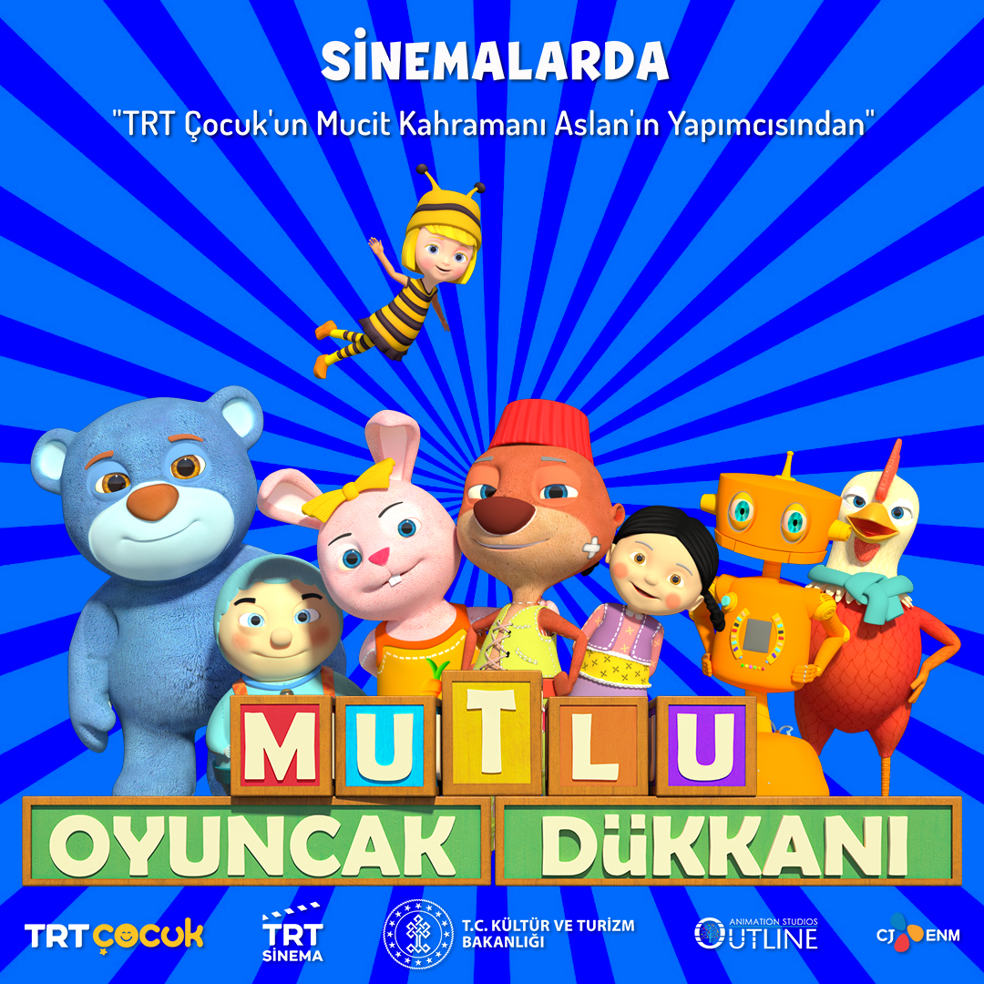 Mutlu Oyuncak Dükkanı sakinleri sizi maceraya çağırıyor! 🍿

Haydi, aileniz ve arkadaşlarınızla birlikte Kıpır, Zıpzıp Tavşan, Fistan ve Alyanak’la tanışarak oyuncakların dünyasına dahil olun! 🧸

TRT ortak yapımı “Mutlu Oyuncak Dükkanı” tüm Türkiye’de sinemalarda! 🎬