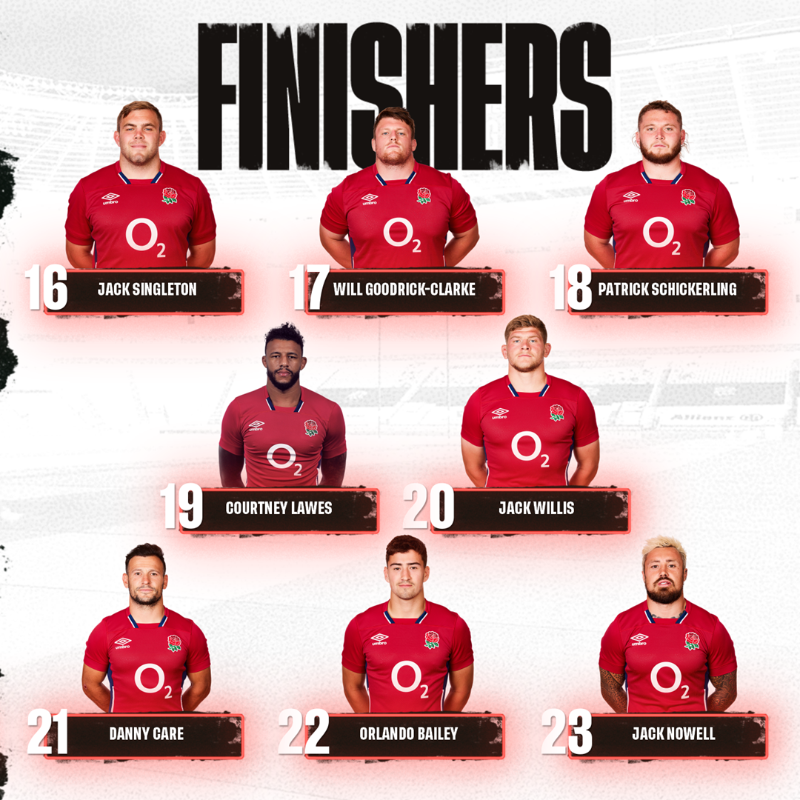 EnglandRugby's tweet photo. Eddie Jones has named our team for #ENGvBAR 🌹

@O2 | #WearTheRose
