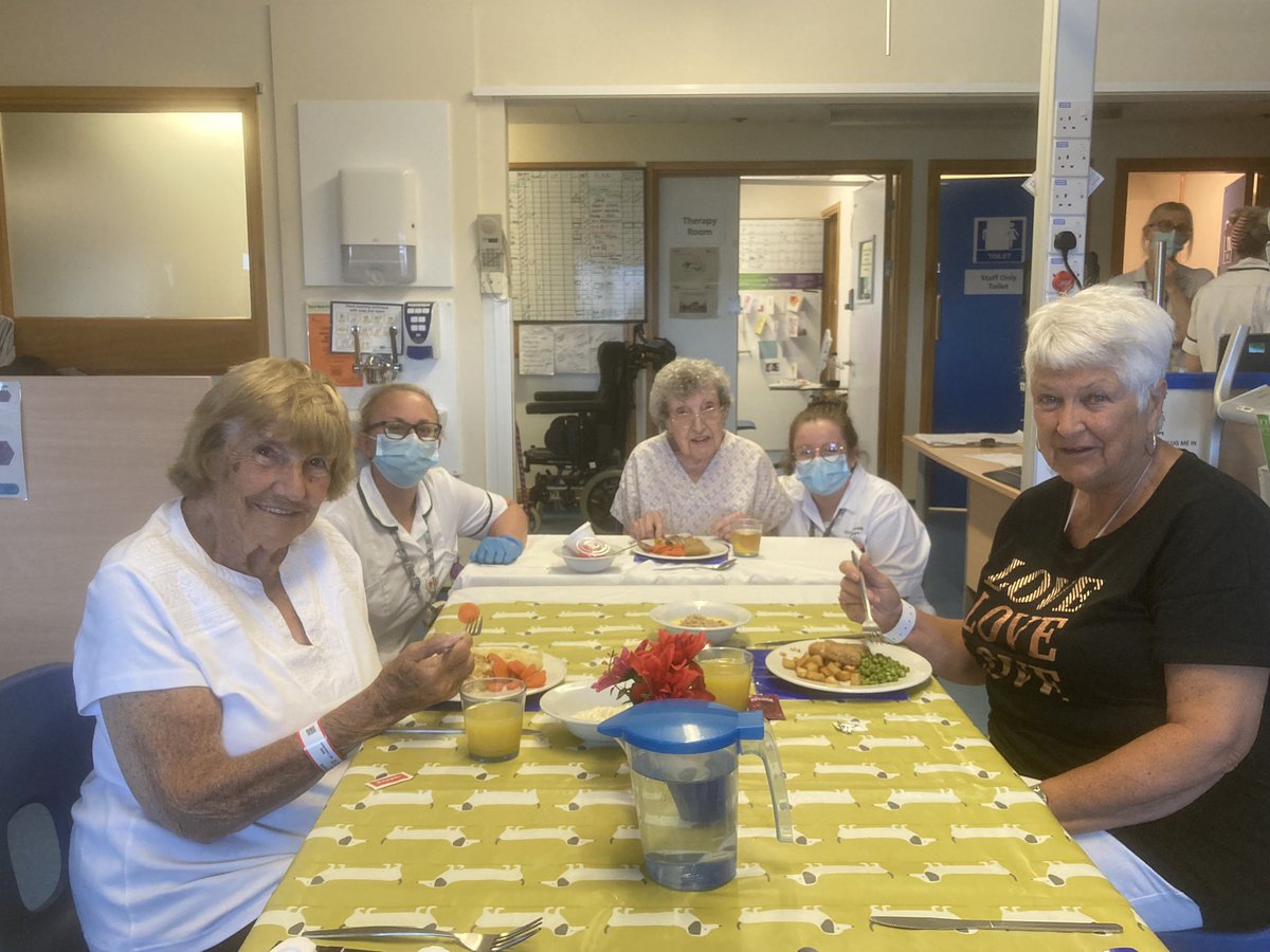 VarleyHearn's tweet photo. #rehablegends on Merrivale today who got some patients to their Ladies who lunch club- great work team! (all photos taken and shared with consent) @UHP_NHS #rehab https://t.co/CkHIAREbQu