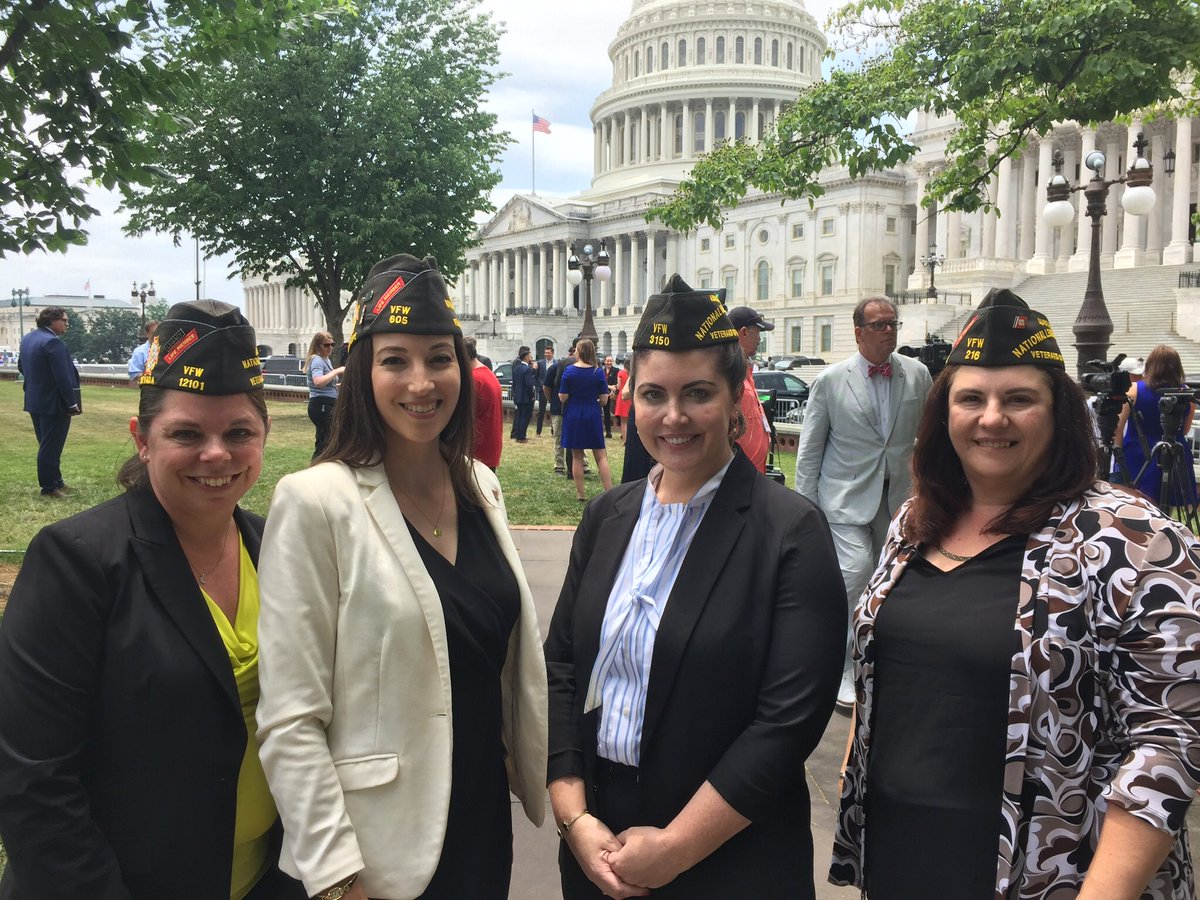 VFW_OfficeDC's tweet photo. VFW National Legislative Service works hard advocating for veterans, service members, and their families everyday on Capitol Hill. Pictured (l-r) Associate Directors Katherine Cassell, Kristina Keenan, Emily DeVito and Deputy Director Tammy Barlet.
#NoOneDoesMoreForVeterans https://t.co/xdlmQxfZTn