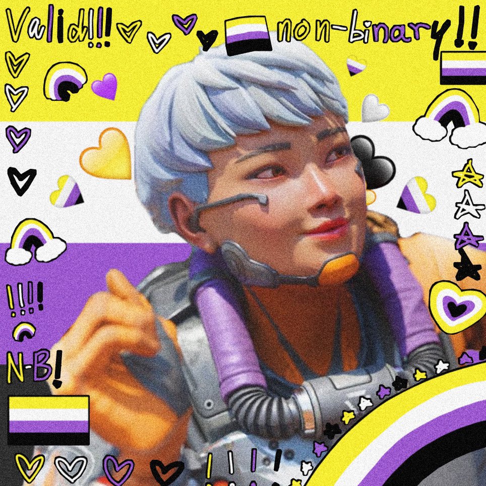 astrobyule's tweet image. 🏳️‍🌈a lil thread of apex pride icons i made bc i was bored 🏳️‍🌈
some are canon, some are my personal headcanons, feel free to use (and i'm open to specific requests)