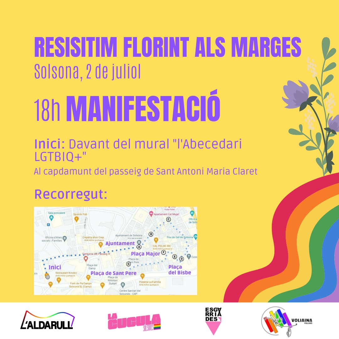 LaCugula's tweet photo. Prepareu-vos perquè s'esdevenen cosetes. Aquest 2 de juliol ens veiem a casa amb una jornada d'actes, caliu, lluita i celebració per la nostra existència de la mà de les nostres companyes de l'Aldarull, Esgarriades, el Triangle i Voliaina. RESISTIM FLORINT ALS MARGES!! https://t.co/PoydlJepiK
