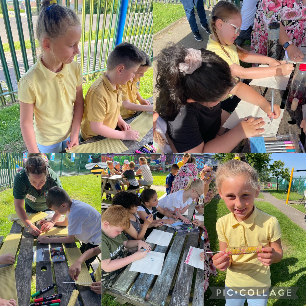 portmeadp's tweet photo. We were so lucky in Year 3/4 this morning. @swanseacommfarm showed us how to make Beeswax wraps &amp; Beeswax candles. Thank you so much, we really enjoyed!! 🐝 🕯 🥪 #pmdpthanks #pmdpy34 #pmdpst https://t.co/57MycsVB94