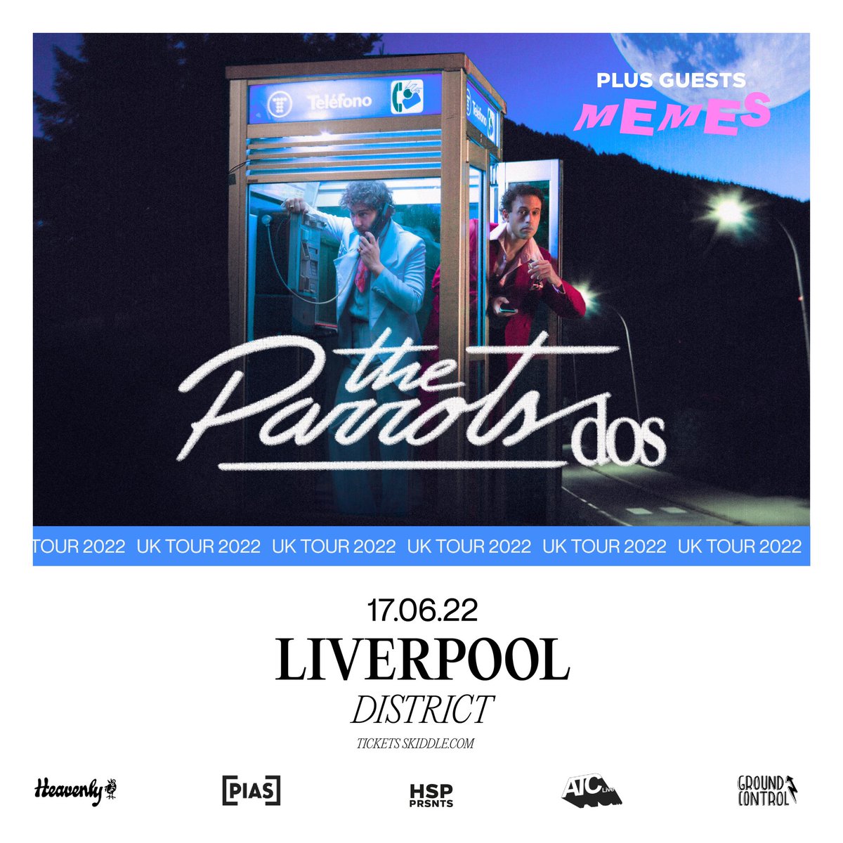 TONIGHT! The Spanish boys @theparrotsband are in town and we can’t wait to see their raucous show over at @DistrictLpool Last tix on skiddle.com/whats-on/Liver…