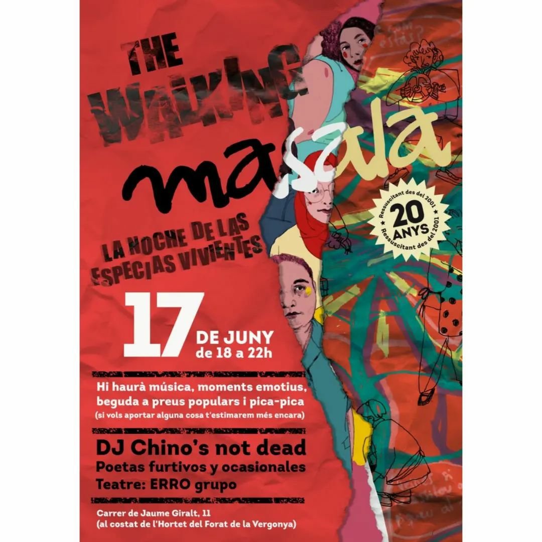 Avui! Hoje! ¡Hoy! Today! 
experiment teatral "Peça de Mercat (o Cinema Antic)" - Hortet del Forat de la Vergonya amb <a href="/masalacv/">Revista Masala</a>

I