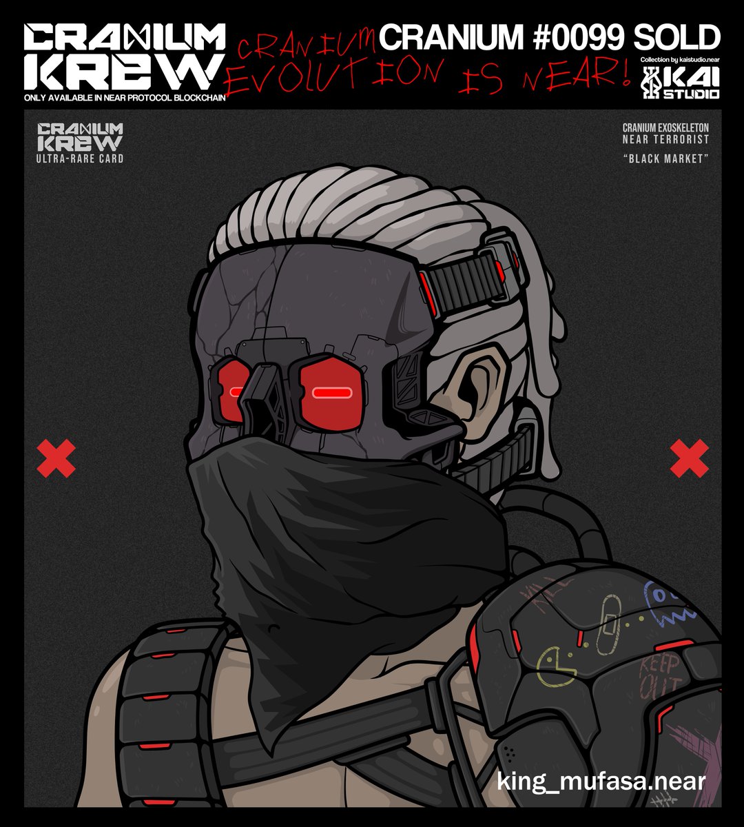 CRANIUM #0099-ULTRA RARE SOLD. Only at $NEAR
Now in possession of king_mufasa.near
Another one! Thanks for collecting ser 🙏
Collection: paras.id/collection/cra…
<a href="/ParasHQ/">Paras 🟩🟧</a> <a href="/NEARProtocol/">NEAR Protocol</a> <a href="/NftPinas/">NFTPinas | #FBNXGuild</a> <a href="/NFTMarketPH/">NFT Market PH 🇵🇭</a> <a href="/NEARPhilippines/">NEAR Philippines I Create Without Limits</a> #NFT #NFTs #NEARnft #ParasNFT #CraniumNFT #CraniumKrew
