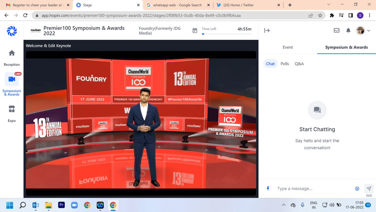 ChannelWorldin's tweet photo. The stage is #ready!
Hold on to your seats to witness an exciting and memorable event at the 13th Edition of #premier100 and #primier100
@yogsyogi1 @CIOonline @FoundryIDG https://t.co/OV9nFvaKAr