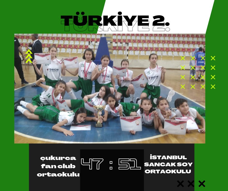 Şampiyonluk olmadı belki ama bu başarıda bizlere destek olan herkese sonsuz teşekkürler 👏👏
<a href="/tcmeb/">Millî Eğitim Bakanlığı</a>
<a href="/gencliksporbak/">Gençlik ve Spor Bakanlığı 🇹🇷</a>
<a href="/Ali_Partal/">Ali Partal</a> 
<a href="/bursailmem16/">Bursa İl Millî Eğitim Müdürlüğü</a>
<a href="/Osmangazi_MEM/">Osmangazi İlçe Milli Eğitim Müdürlüğü</a> 
<a href="/GurhanCokgezer/">Gürhan Çokgezer</a> 
<a href="/kahraman47_s/">Kahraman Şık</a>