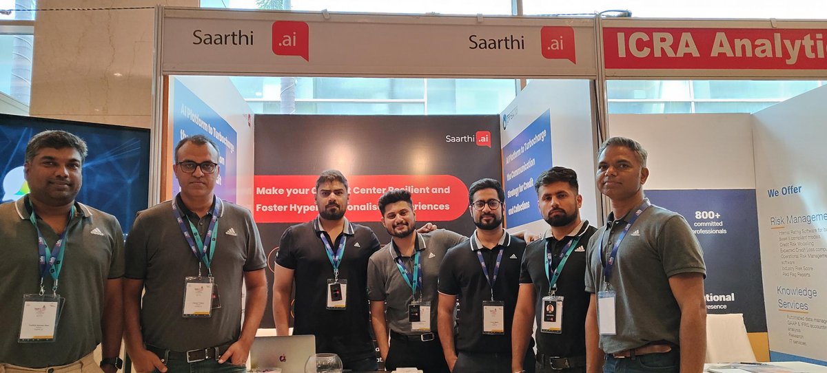 saarthi_ai's tweet photo. While the entire https://t.co/h8UDrVMbwu team is involved in our success at NBFC100, shout-out to our team members present at the event. π π
#Saarthi #Pravid #NBFC100 #debtcollection #VoiceAI #conversationalAI #fintech #AI #banking #team #success #aiwebinar #saas #saaswebinar https://t.co/DjaoOsfbUp