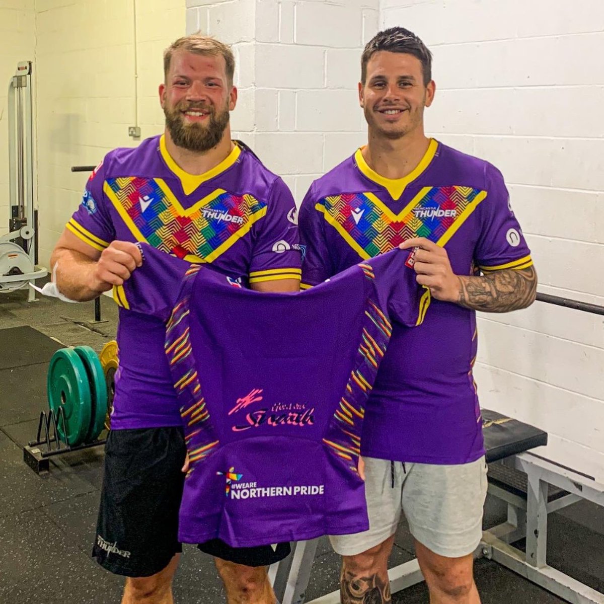 ThunderRugby's tweet photo. Our bespoke Pride kit developed with @macron has arrived ahead of our @officialbullsrl clash at KP on Friday 8th July!

📚read more - https://t.co/A0Jo1NSQMC 

Official match partner: @northernprideuk https://t.co/sRLIy8CrOH
