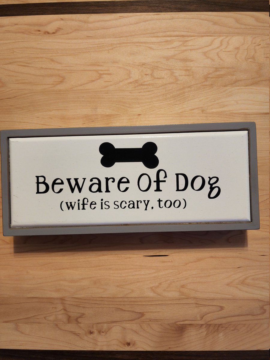 CannablissCraft's tweet photo. Excited to share the latest addition to my #etsy shop: Beware of Dog(and wife) sign https://t.co/glKGvKv1uf #framed #entryway #wood #horizontal #dogs #wife #scary #married #anniversary https://t.co/3yedW5KVnY
