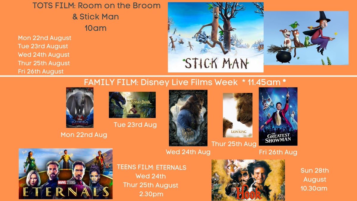 Mitchell_Arts's tweet photo. 5/6 .... More #Juliadonaldson films and Disney Live Action Animations for Family Film Club. #Marvel Eternals for Teens Film Club and ending the week with a #retro fabulous film #Hook #bankholweekend #stokeontrent @VisitStoke @l_beardmore @AbiBrown1 https://t.co/qpd5CRcFIV