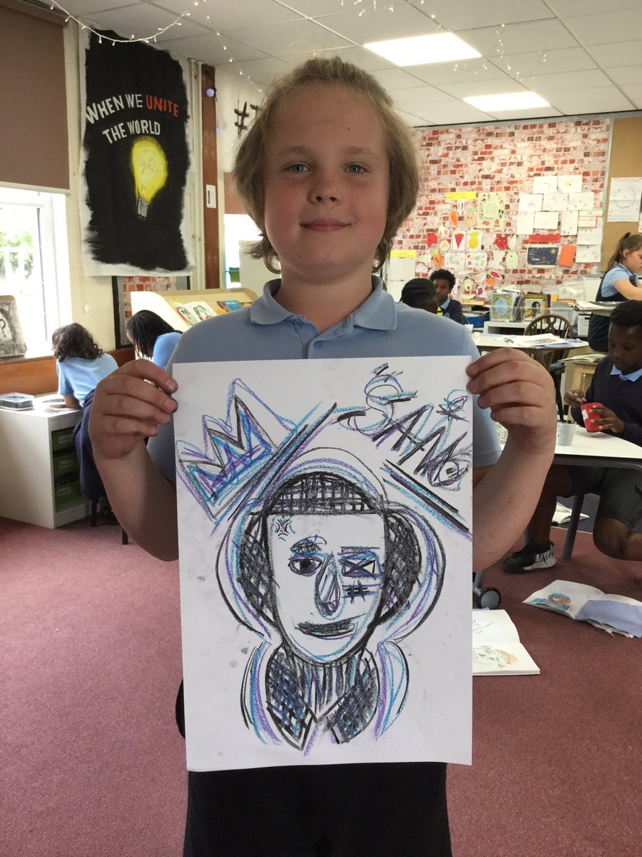 stcath_6rc's tweet photo. We have created our final Basquiat portrait #Art #Basquiat https://t.co/0VD6L7w6gL