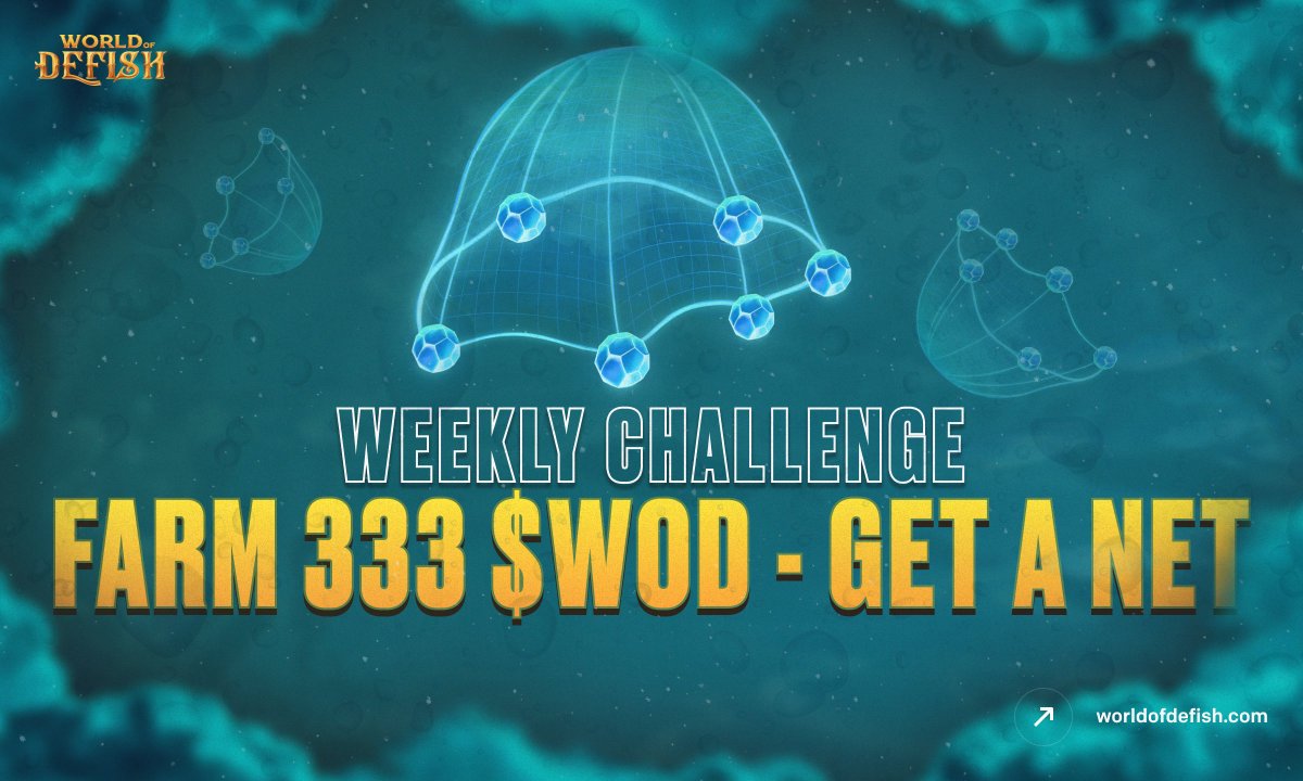 WorldOfDefish's tweet photo. Hey, Captains! 💪
It's weekly challenge - round 2
This time a winner will receive a net
👉 So what are the rules?
~ farm exactly 333 $WOD in one session
~ take a screen
~ post it on Twitter with #WODweekly
~ follow our Twitter
All ahead full 🚀🚀🚀 https://t.co/UkWVvPsaOC