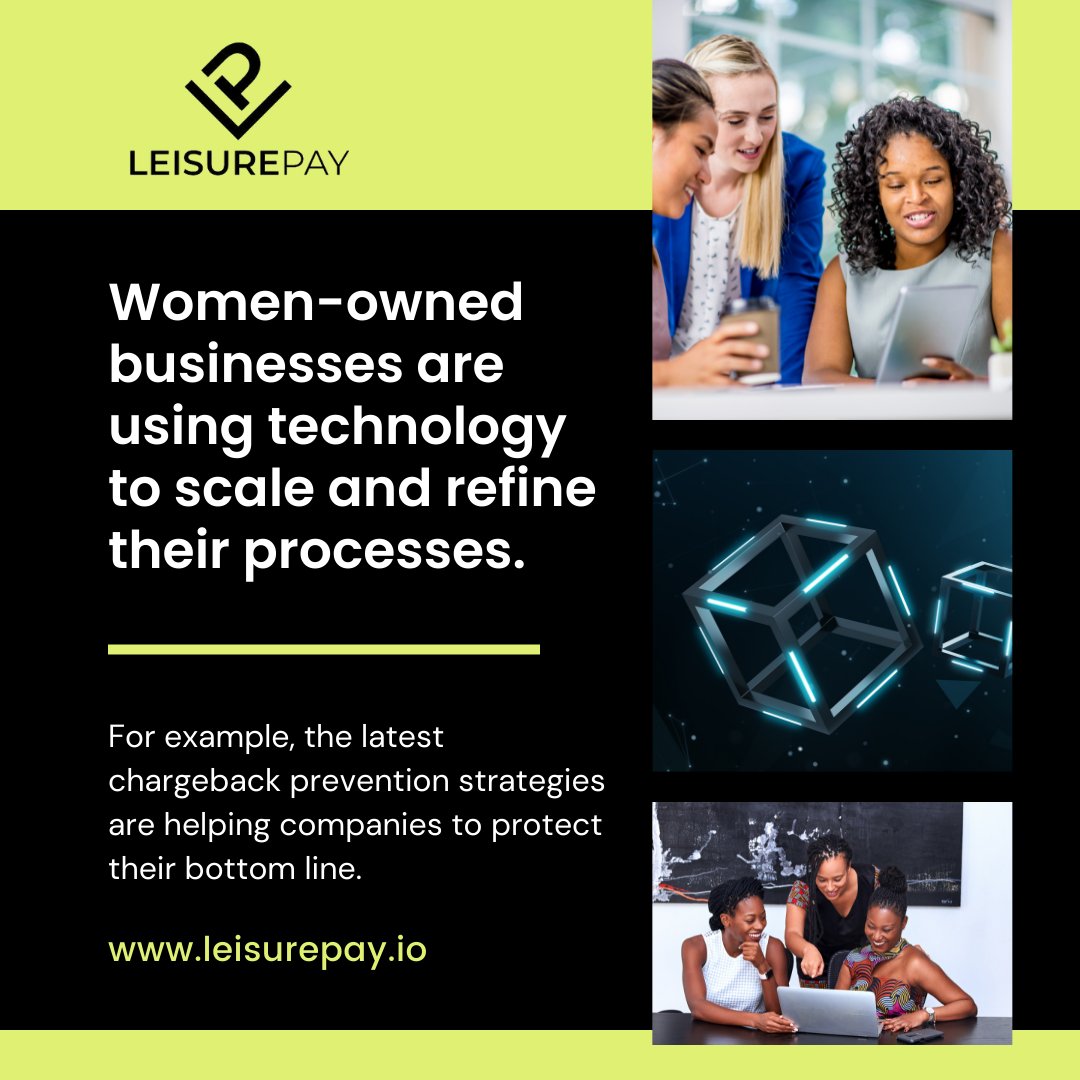 LeisurePayHQ's tweet photo. Women-owned businesses are using technology to scale and refine their processes. For example, the latest chargeback prevention strategies are helping companies to protect their bottom line. $LPY
 
#chargebacks #chargebackprevention

Read More: https://t.co/vDcBUYkM0Y https://t.co/TnaKINijZ7