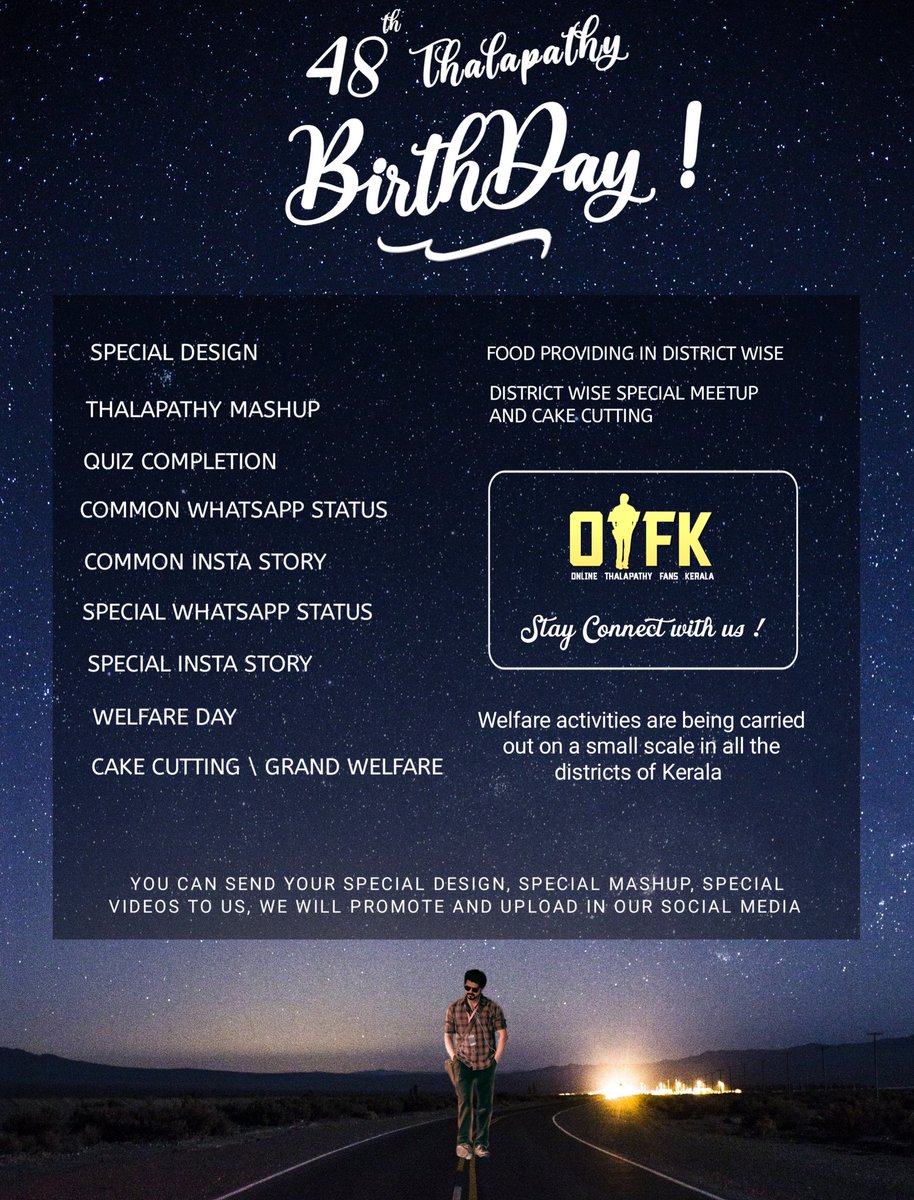 Vishnuveyy's tweet photo. Thalapathy Birthday Celebration schedule of #OTFK 2022 ! 😎 

#Beast #Thalapathy66 @Actorvijay https://t.co/On8YYlaZ4H