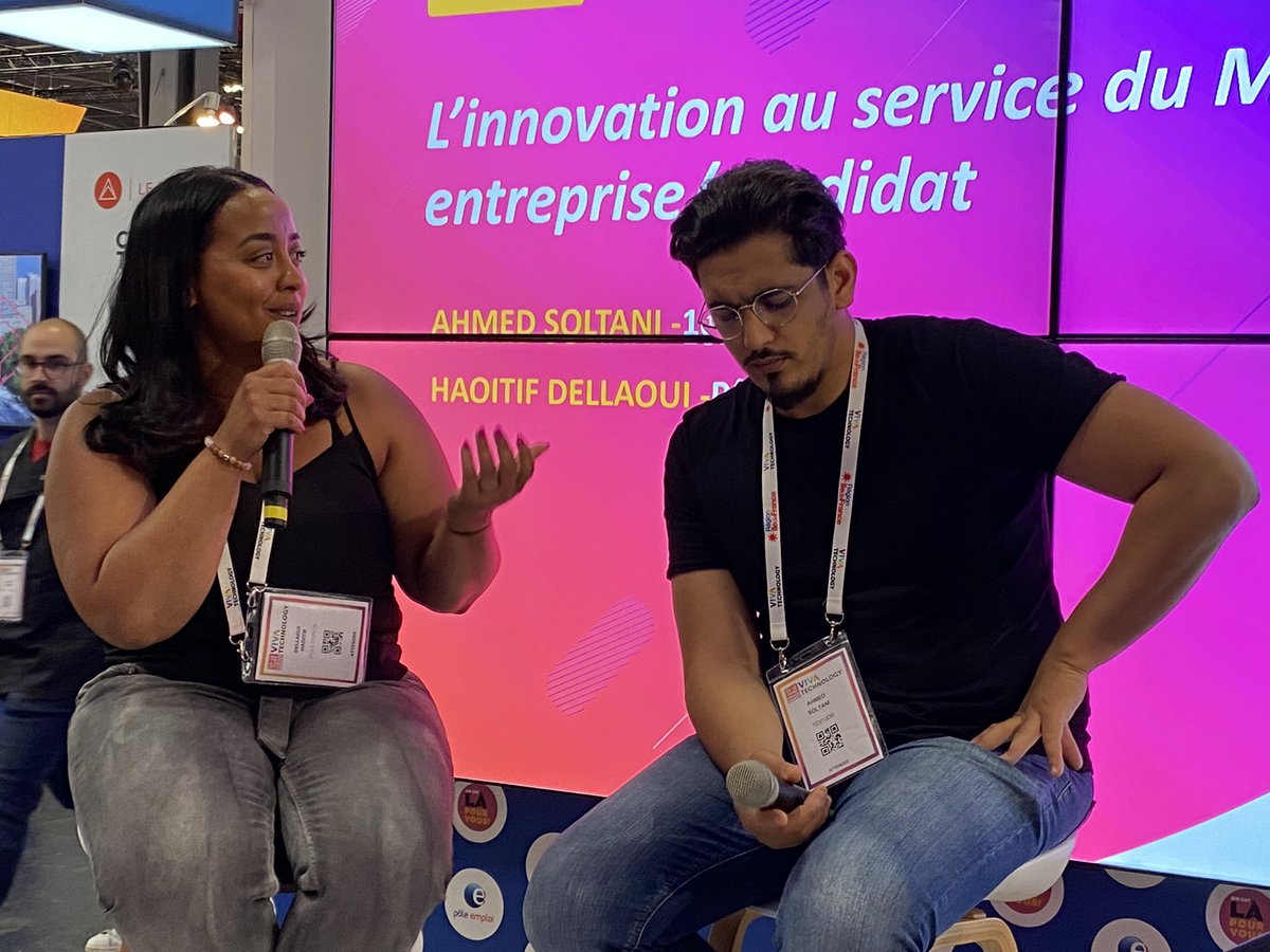 [Les Talk 🗣] <a href="/HaoitifDellaoui/">haoitif dellaoui</a> de @pole_emploi : « Il est essentiel aujourd’hui de mettre à disposition des produits et des services inclusifs et de simplifier les parcours utilisateur » 📝

#Vivatech #VivaTech2022 #AvecPôleEmploi #inclusion #insertion
