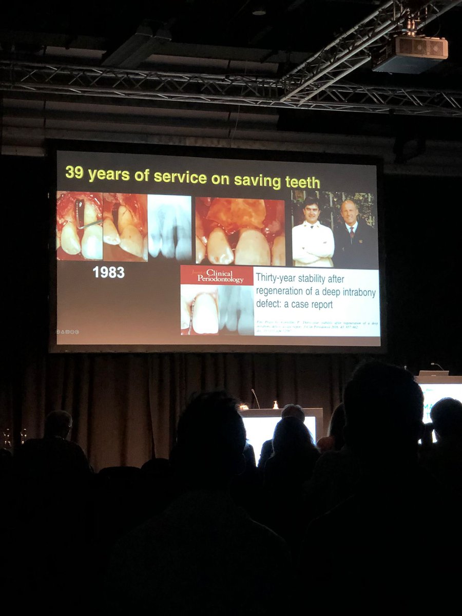 The economics of saving teeth: Maurizio Tonetti: “The periodontal regenerative therapy is strongly recommended for the treatment of intrabony defect &gt;/= to 3 mm associated with a probing depth &gt;/= 5 mm and class II furcation involvement”#EFPerio #EuroPerio10