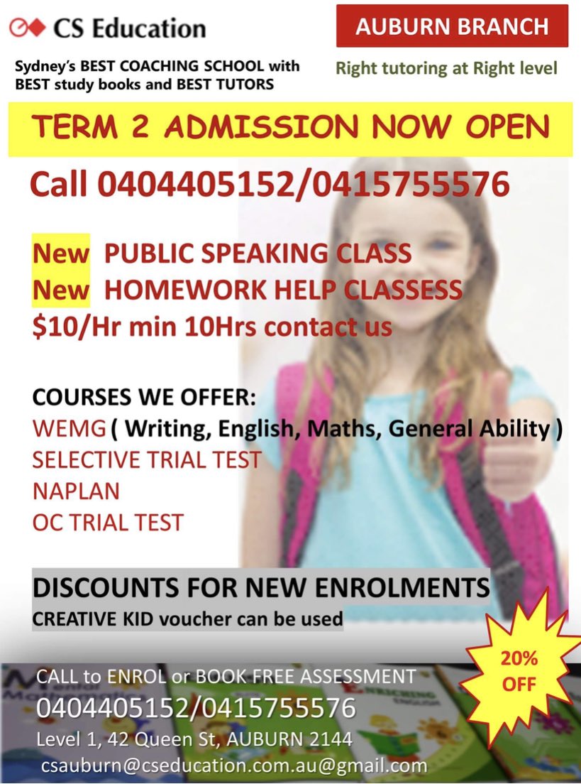 auburn_cs's tweet photo. Term2 admission now open, call 0404405152 for discounts and enrolment https://t.co/Rigfn3j2UP