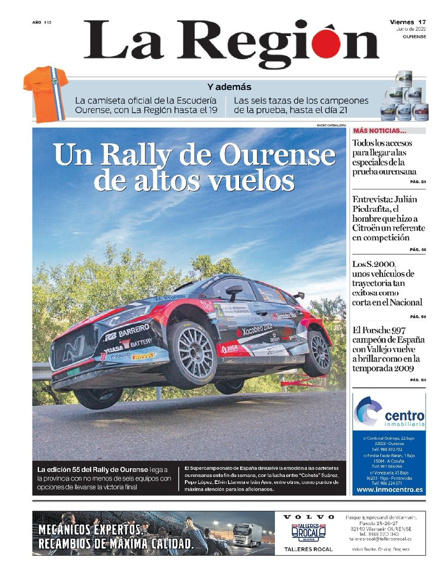ACachalvite's tweet photo. Uno más. Ya son 12+1 especiales del @RallyOurense para @LaRegion .

88 páginas para que podáis seguir la prueba al detalle. Gratis con el periódico (1,30 euros). https://t.co/gpzacPQNNQ