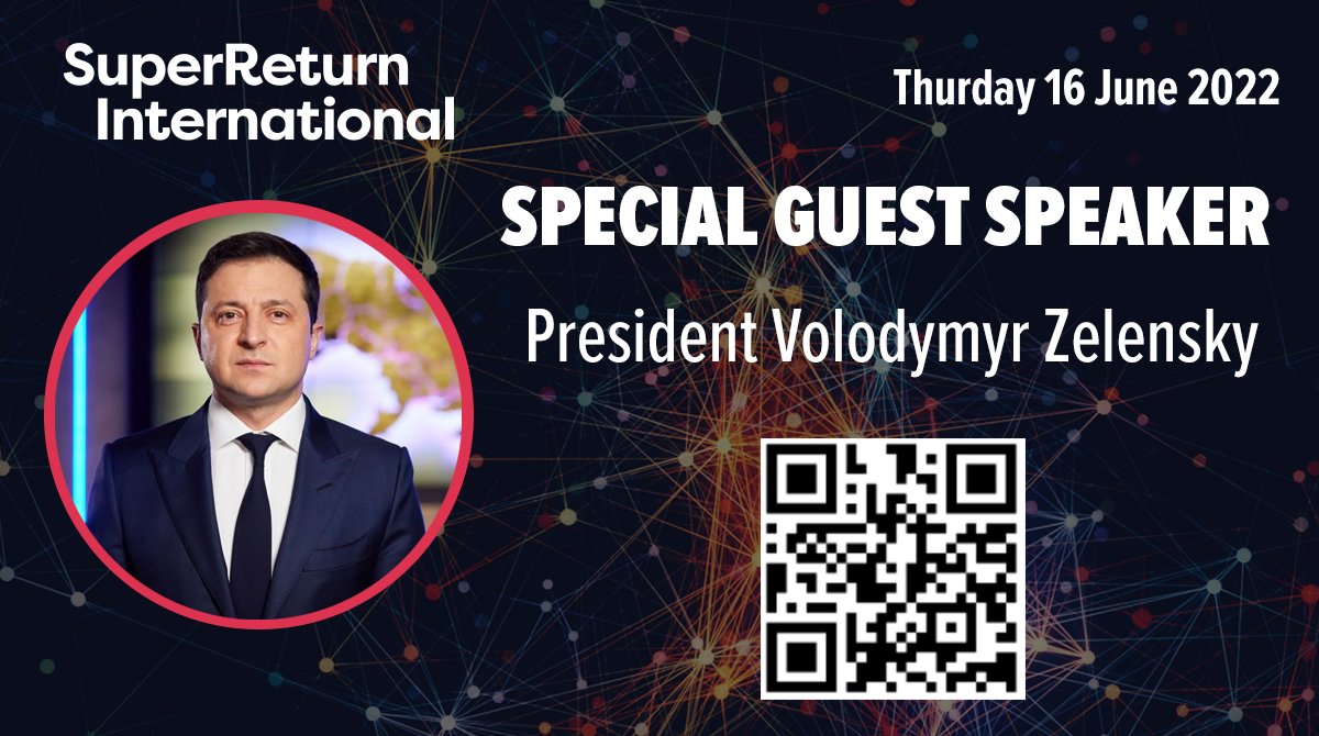 Yesterday, President Volodymyr Zelensky addressed our SuperReturn International audience virtually, urging innovators to help #RebuildUkraine

Watch his full speech here or scan the QR code: ff.evercoast.com

#RebuildUkraine #SuperReturn <a href="/evercoast/">Evercoast</a>