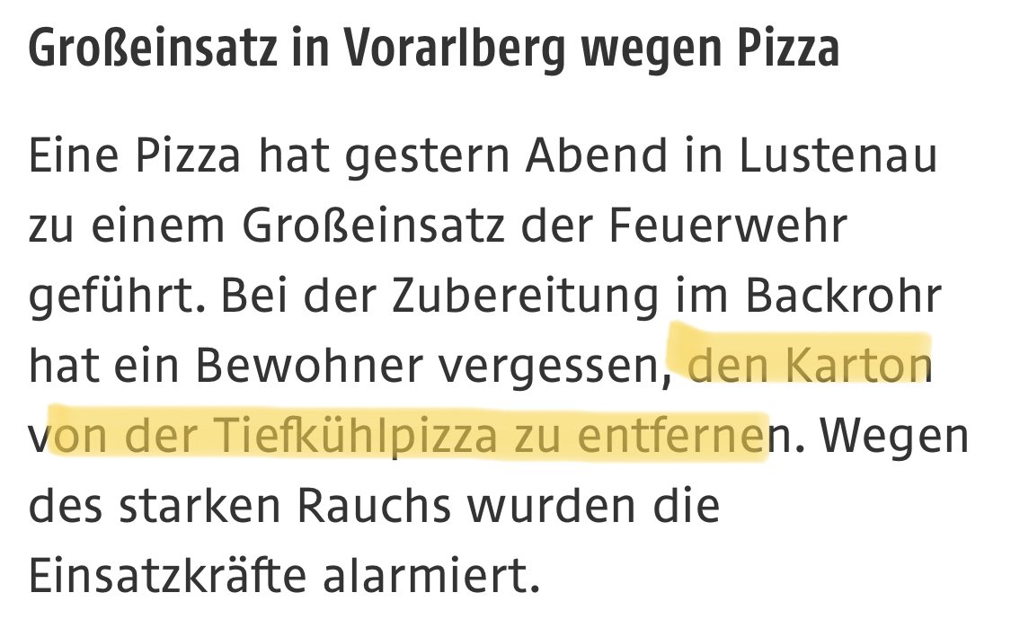 Wem das noch nie passiert ist, werfe die erste Pizza.