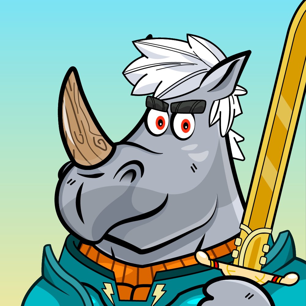 futurerhinosnft's tweet image. Meet Rhinor Bravehorn, a 1/1 legendary as part of the @FutureRhinosNFT #collection! A hero to be discovered by one lucky buyer! 🤩

This was created as a tribute to the awesome team @heroesmetaverse 🥰✨

Go check out their collection on @opensea ⚔️

AHUA! ⚡