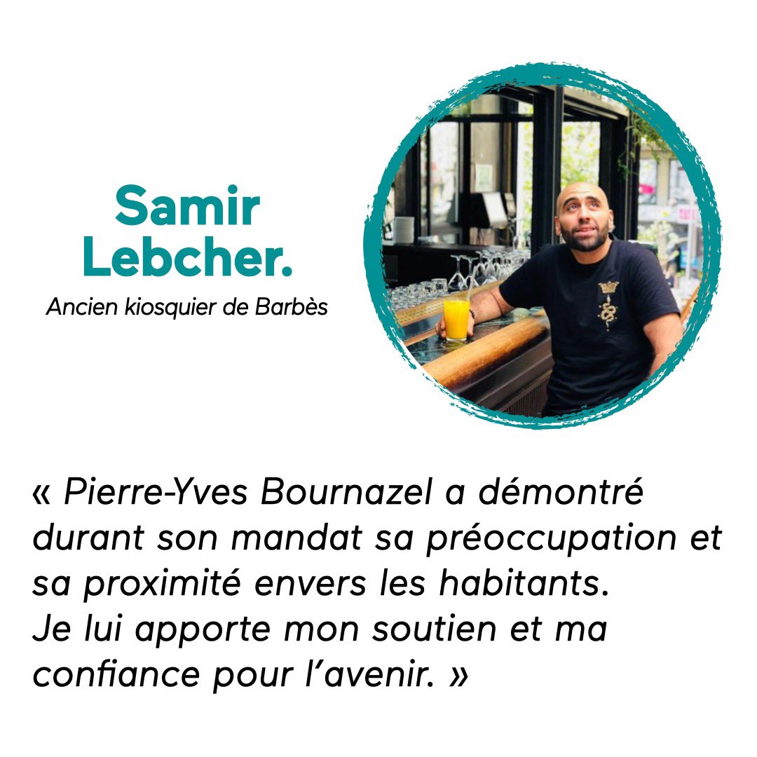 Merci pour ton précieux soutien cher <a href="/slebcher/">Samir LEBCHER</a> ! 

Ex-kiosquier de #Barbes et figure de #Paris18. Nous avons mené ensemble de beaux combats pour les kiosquiers et pour notre cher XVIIIe. 

Nous les poursuivrons ! 

#circo7518 #Paris18 #Paris9