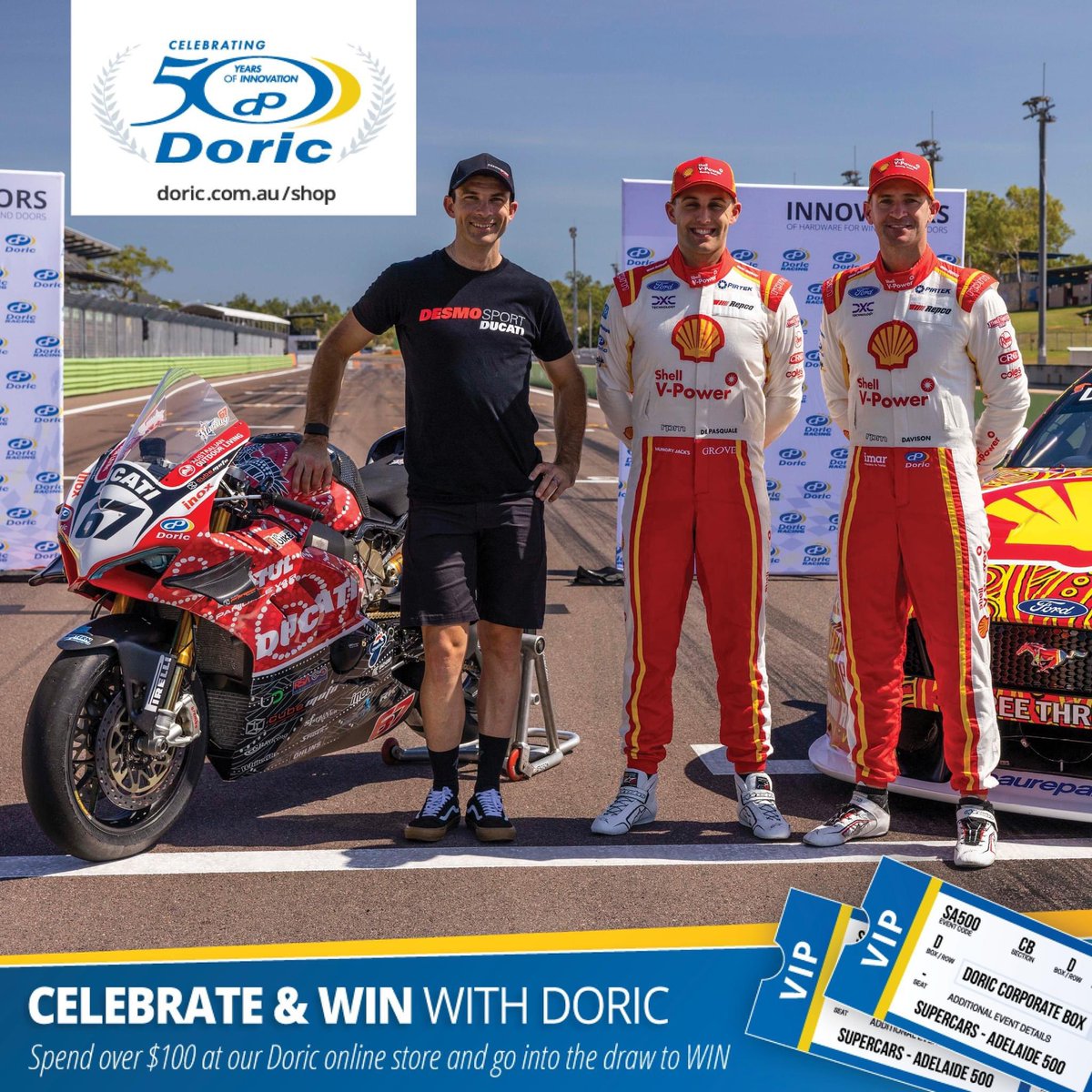 TomArciuli's tweet photo. .@DoricRacing celebrates its 50th anniversary in Darwin. These liveries π₯π₯ #DoricGuy #ASBK #RepcoSC #WD500 https://t.co/ingvZxuqIf
