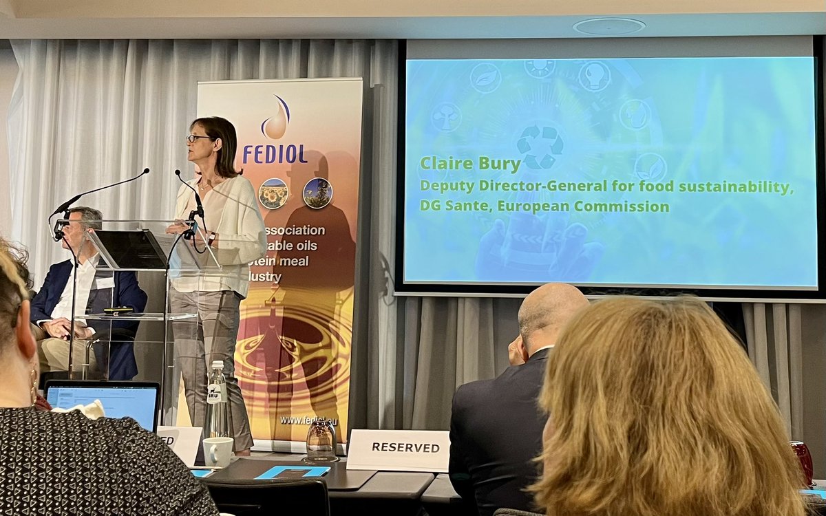 Thanks to Claire Bury Deputy DG <a href="/EU_Health/">EU One Health</a> for inspiring &amp; acknowledging contribution and progress of the EU Vegetable Oils &amp; Protein Meal Industry <a href="/FEDIOL_EU/">FEDIOL</a> towards #SustainableFoodSystems 

#LifeCycleAnalysis 
#EUProductEnvironmentalFootprintn