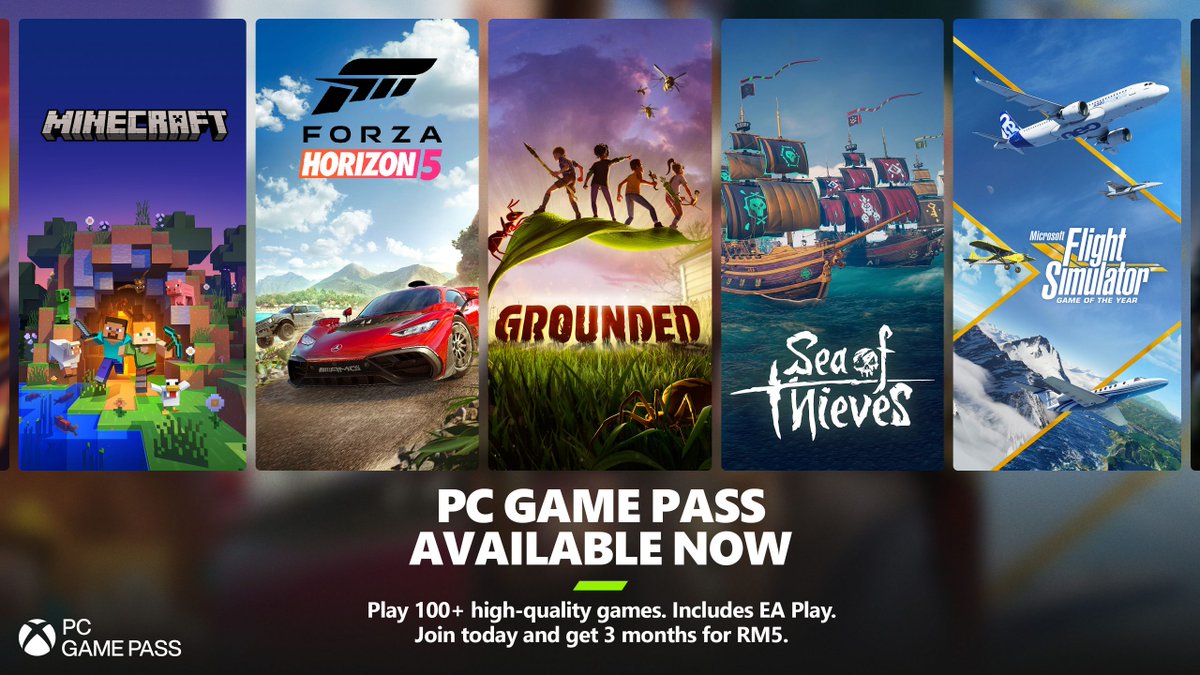 MYAksiz's tweet photo. Ingin Langganan @XboxGamePassPC Selama 12 Bulan Secara Percuma? 

Sertai giveaway ini dengan;

1. Follow Twitter Aksiz
2. RT Tweet Ini
3. Reply Tweet Ini Dan Kongsi Permainan Yang Anda Ingin Main Dari PC Game Pass

5 Pemenang Akan Dipilih Secara Rawak, Dan Diumumkan Pada 21 Jun https://t.co/ggQiMhwwQv
