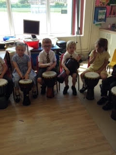Y1OLOL's tweet photo. Year 1 have been enjoyed our Music lessons. Here they are practising on the djembe drums! @OLOLCPrimary https://t.co/1Zc2ZqJMpj