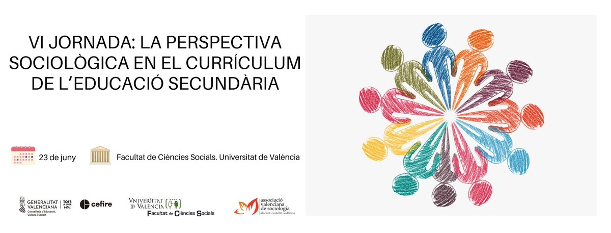 FES_Sociologia's tweet photo. VI Jornada: la perspectiva sociològica en el curriculum de l´educació secundària @FacSocialsUVEG

📆23 de junio

Más información: https://t.co/yXTQppj7yM https://t.co/Dr1fsw8dki