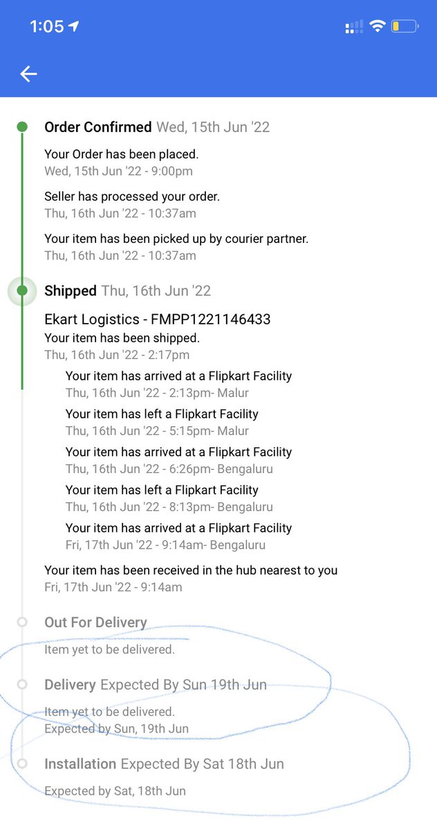 harshamakam's tweet photo. @Flipkart @flipkart_tech can you please explain me the logic how installation can be done before delivery??🧐🧐🤔🤔 see the below image https://t.co/4Tj8pRxERO