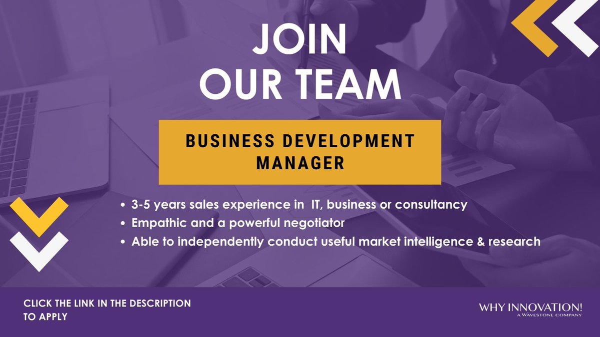 why_innovation's tweet photo. Our #Singapore office is expanding, and we have a new role opening for a #businessdevelopmentmanager to lead our growth initiatives across the country. 

Are you passionate about helping us grow? 

Check out our job listing by clicking the link below: https://t.co/QZgQS7IPqm https://t.co/YDEfOnWQAY
